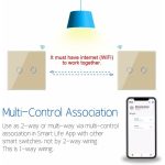کلید تک پل هوشمند سفید لمسی TUYA با قابلیت کنترل از طریق WiFi و RF433MHz