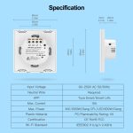 کلید تک پل هوشمند سفید لمسی TUYA با قابلیت کنترل از طریق WiFi و RF433MHz