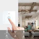 کلید تک پل هوشمند سفید لمسی TUYA با قابلیت کنترل از طریق WiFi و RF433MHz