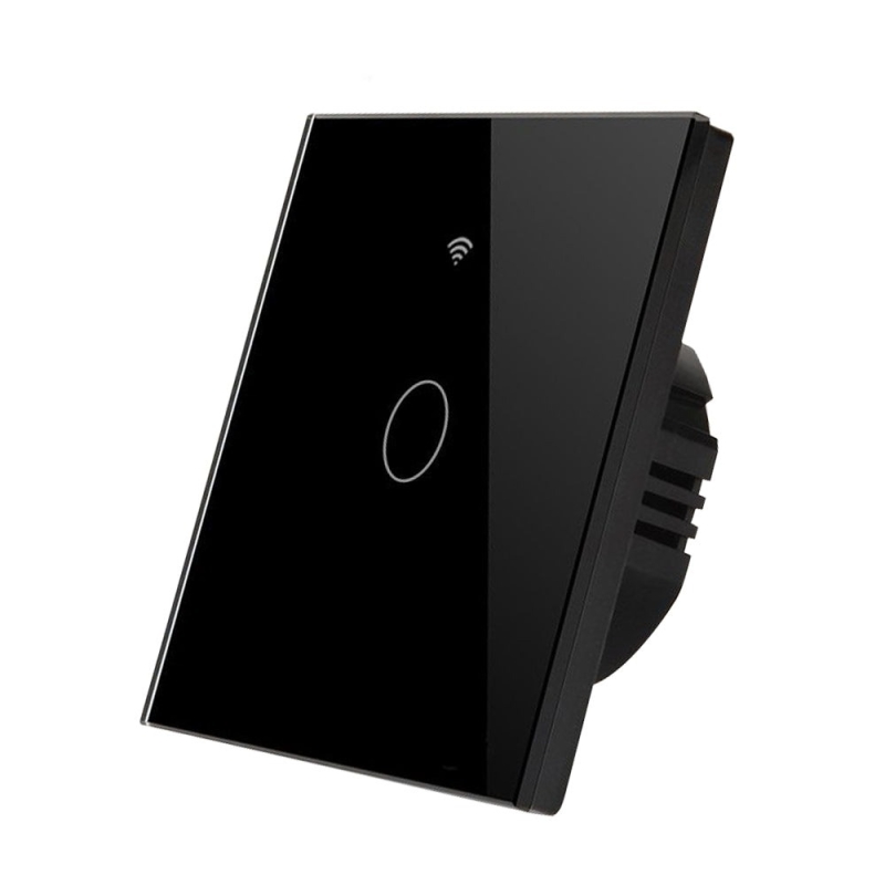 کلید تک پل هوشمند سفید لمسی TUYA با قابلیت کنترل از طریق WiFi و RF433MHz