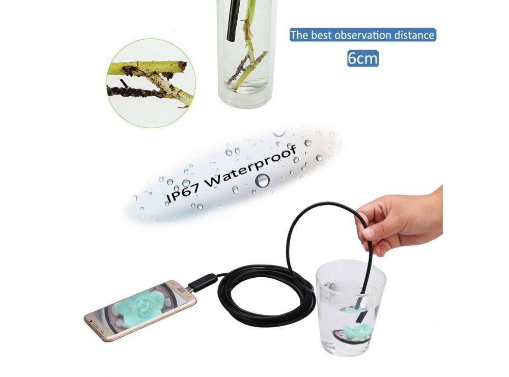 دوربین ( آندوسکوپ ) 1.3 مگاپیکسل لنز 7mm کابل 2 متر ارتباط USB سازگار با ویندوز و اندروید