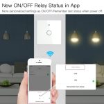 کلید دو پل هوشمند لمسی TUYA مشکی با قابلیت کنترل از طریق WiFi و RF433MHz
