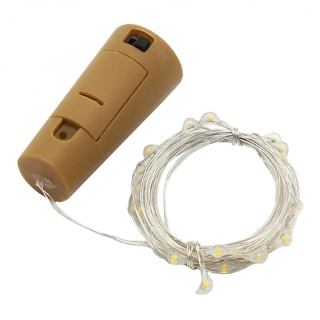 ریسه LED مفتولی سفید مهتابی دو متری طرح درب بطری