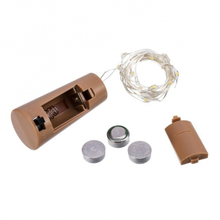 ریسه LED مفتولی سفید مهتابی دو متری طرح درب بطری