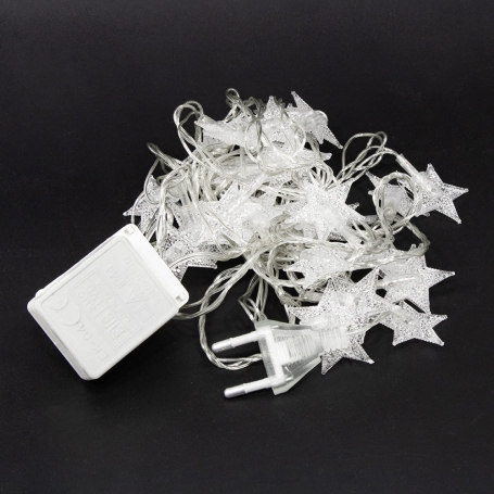 ریسه LED مفتولی سفید آفتابی سه متری طرح ستاره