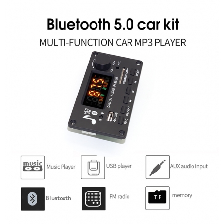 پخش کننده MP3 PLAYER پنلی بلوتوثی ولوم دار دارای آمپلی فایر 2X40W مدل KH-G022
