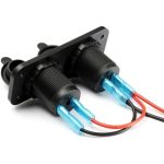 شارژر USB خودرویی روپنلی دوبل فندکی و دو خروجی فست شارژ QC3.0 با ON/OFF لمسی