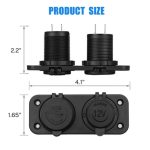 شارژر USB خودرویی روپنلی دوبل فندکی و دو خروجی فست شارژ QC3.0 با ON/OFF لمسی