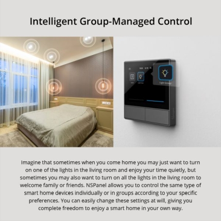 پنل مرکزی لمسی هوشمند مشکی SONOFF مدل NSPanel-EU