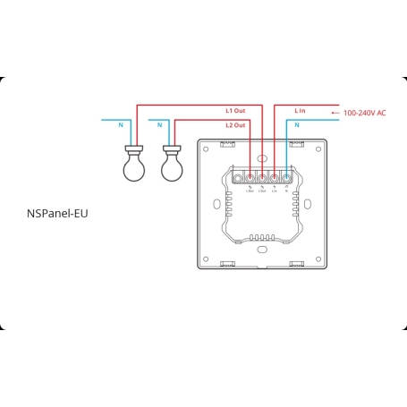 پنل مرکزی لمسی هوشمند مشکی SONOFF مدل NSPanel-EU