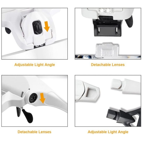 ذره بین پیشانی 5 لنز چراغدار مدل 9892B1