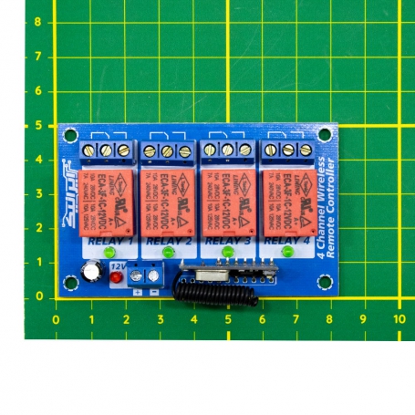 فرستنده گیرنده 4 کاناله صنعتی 433MHZ رادیویی با ریموت کد لرن ایرانیک