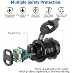 شارژر USB خودرویی روپنلی گرد قرمز دو خروجی فست شارژ QC3.0 با ON/OFF لمسی