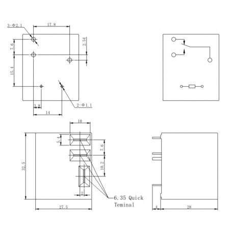 رله فیش خور - کولری 12 ولت 30 آمپر T91 مارک LIMING کد JQX-4501F-1C-S