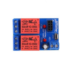 برد توسعه ماژول ESP8266 دو رله 12 ولت مخصوص هوشمند سازی ایرانیک