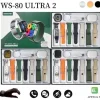 ساعت هوشمند اسمارت واچ و ایرپاد هندزفری بلوتوث مدل دارای 7 بند  WS-80 ULTRA2