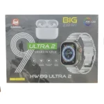 پک ساعت هوشمند الترا و ایرپاد پرو مدل HW-89 ULTRA2 با 7 بند متنوع و قاب ساعت