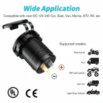 شارژر USB خودرویی روپنلی دوبل فندکی و دو خروجی فست شارژ QC3.0 با ON/OFF لمسی