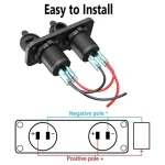 شارژر USB خودرویی روپنلی دوبل فندکی و دو خروجی فست شارژ QC3.0 با ON/OFF لمسی