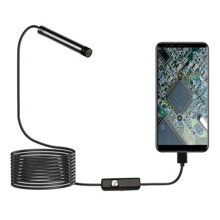 دوربین آندوسکوپی فنری 1.3 مگاپیکسل لنز 7mm کابل 5 متر ارتباط USB