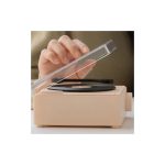 اسپیکر بلوتوثی طرح گرامافون صورتی مدل Round-X11