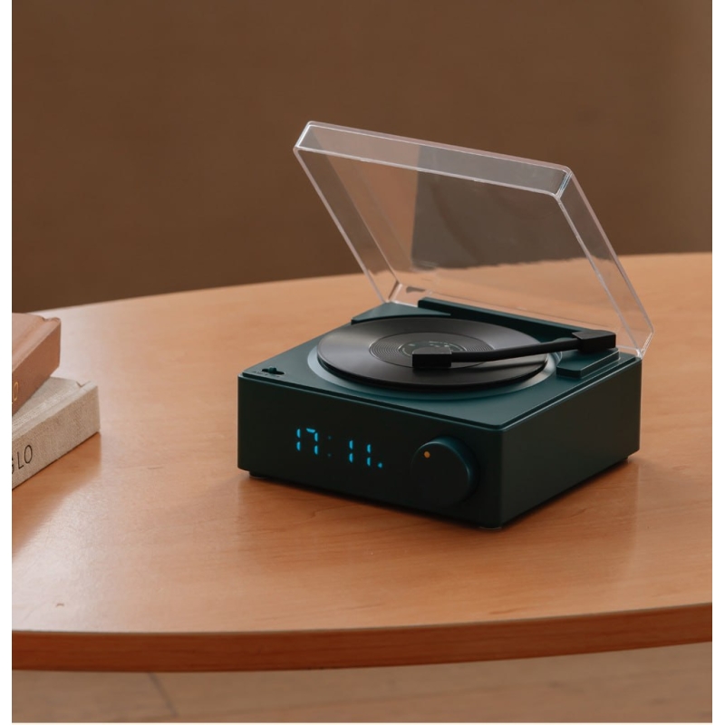 اسپیکر بلوتوثی طرح گرامافون صورتی مدل Round-X11