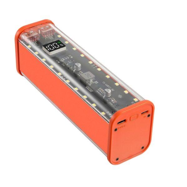 کیس شفاف پاوربانک فست شارژ ۲۰۰۰۰mAh مدل BQ-S18PD – سبک، حرفهای، قابل شخصیسازی