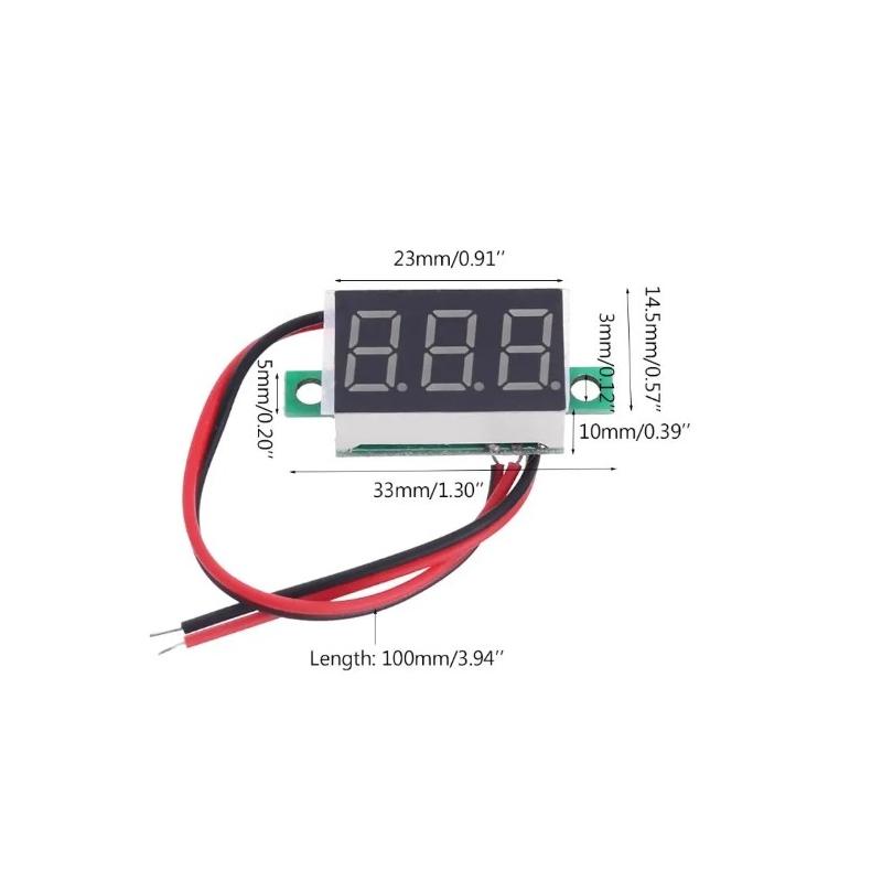 ولت متر بدون قاب خودرو مدل روپنلی دو سیمه
