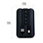کیس پاوربانک با ورودی Type-C دو خروجی USB دارای کابل مدل KH-810