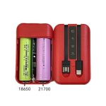 کیس پاوربانک با ورودی Type-C دو خروجی USB دارای کابل مدل KH-810