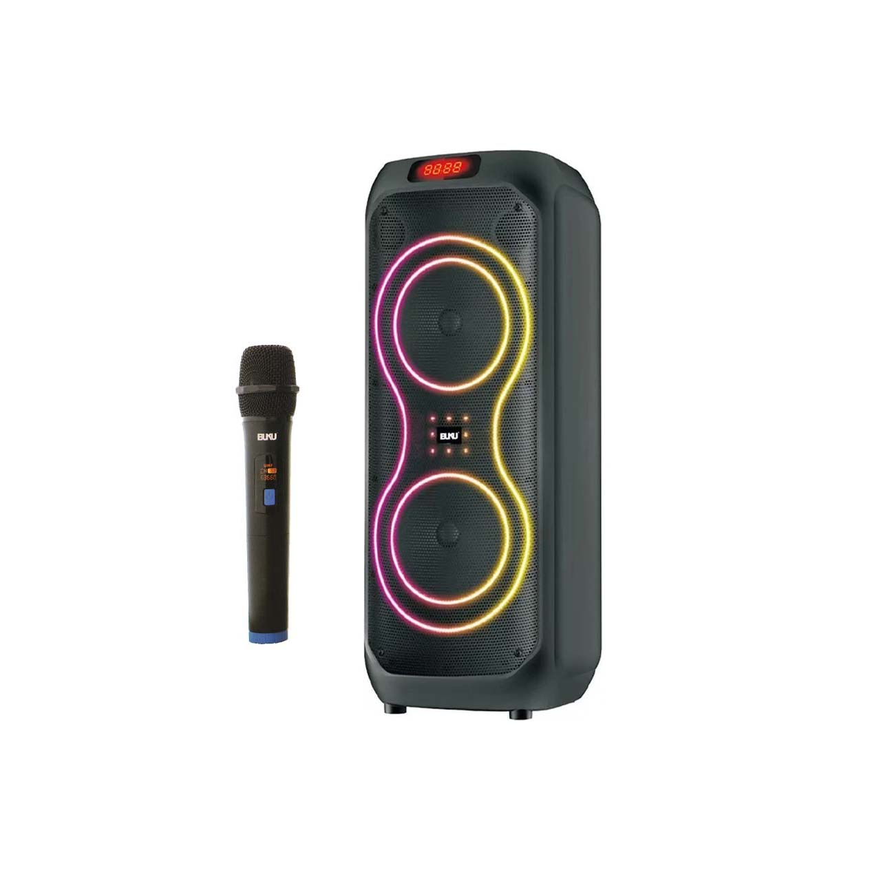 اسپیکر بلوتوثی قابل حمل بوکو مدل BS-086 به همراه میکروفون و ریموت کنترل