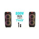 اسپیکر بلوتوثی قابل حمل بوکو مدل BS-086 به همراه میکروفون و ریموت کنترل