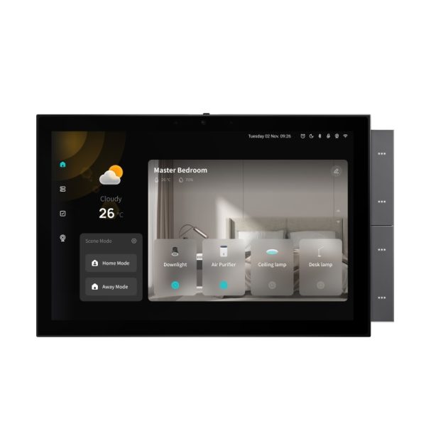 تاچ پنل صوتی و هوم سنتر اندرویدی WiFi/Zigbee هوشمند 10.1 اینچ TUYA مدل TPA10-M2E