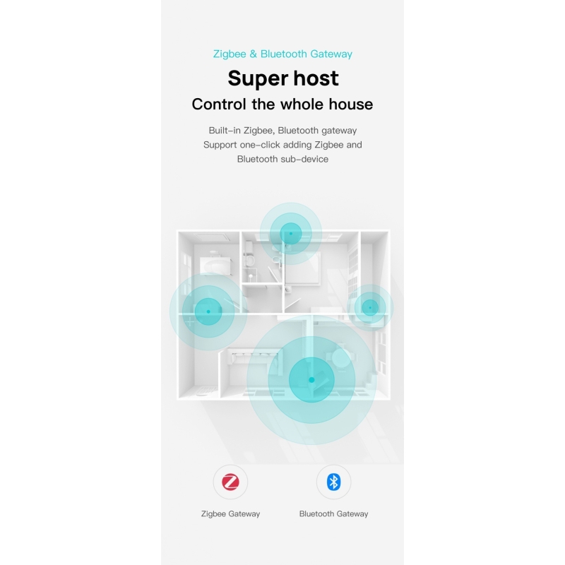 تاچ پنل صوتی و هوم سنتر اندرویدی WiFi/Zigbee هوشمند 10.1 اینچ TUYA مدل TPA10-M2E