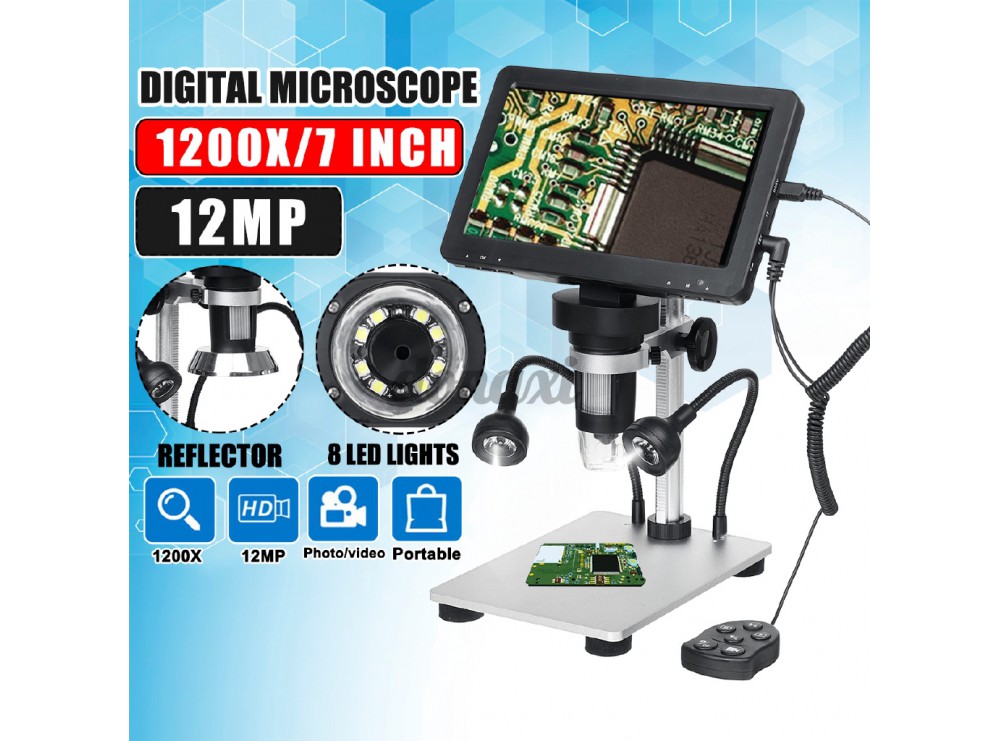 میکروسکوپ دیجیتال پرتابل 1200X مدل DM9 با نمایشگر 7 اینچی