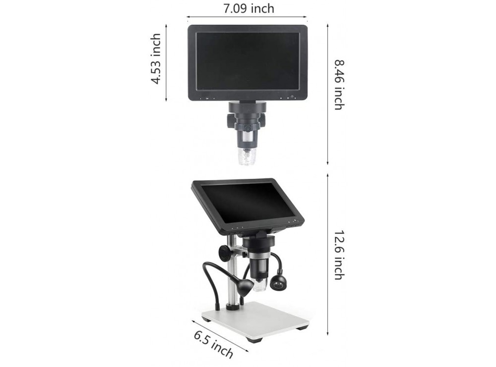 میکروسکوپ دیجیتال پرتابل 1200X مدل DM9 با نمایشگر 7 اینچی
