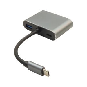 تبدیل 4 کاره همه کاره تایپ سی (هاب 4 پورت HDMI و VGA و USB و PD)