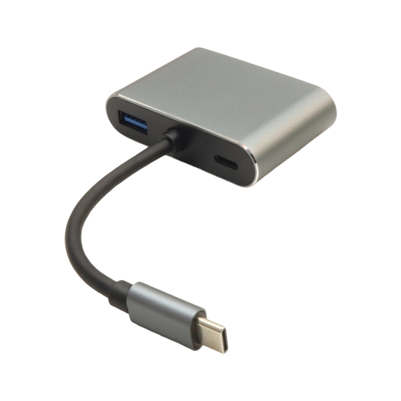 تبدیل 4 کاره همه کاره تایپ سی (هاب 4 پورت HDMI و VGA و USB و PD)