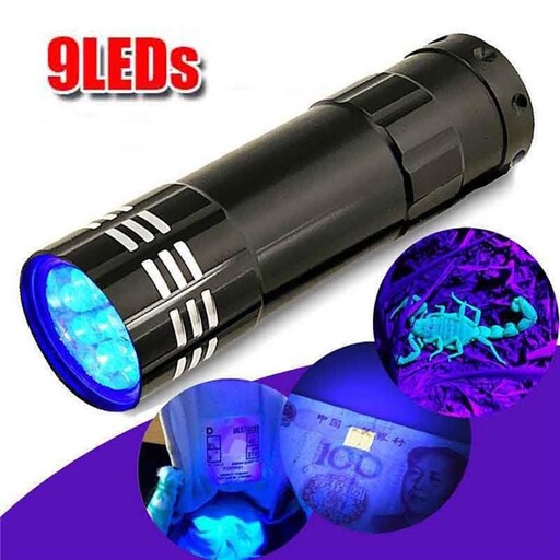 چراغ قوه UV فلیکسبل مدل UV blacklight 9 LED