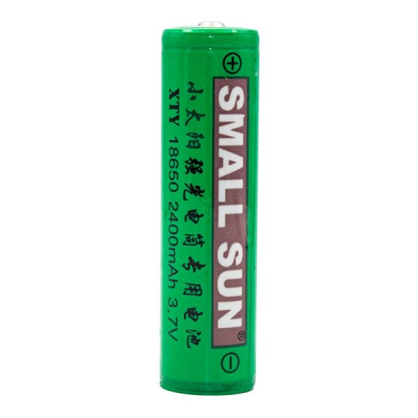 باتری لیتیوم یون قابل شارژ چیپ دار Small Sun سایز 18650 ظرفیت 2400mAh ولتاژ 3.7V