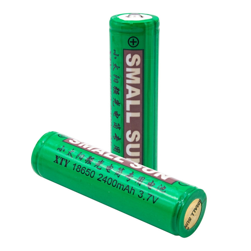 باتری لیتیوم یون قابل شارژ چیپ دار Small Sun سایز 18650 ظرفیت 2400mAh ولتاژ 3.7V