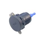 شارژر USB خودرویی روپنلی گرد با دو خروجی USB فست شارژ QC3.0 و نمایشگر ولتاژ، کلید ON/OFF
