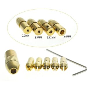 ست سه نظام پنج سر با قطر شافت 2.35mm و سایز مته 0.8mm تا 3mm