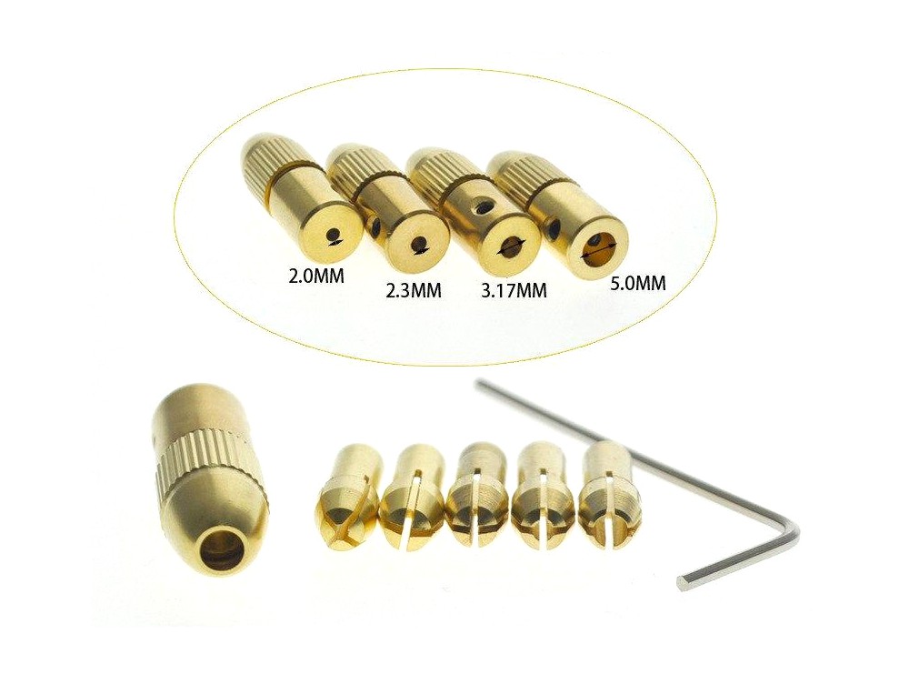 ست سه نظام پنج سر با قطر شافت 2.35mm و سایز مته 0.8mm تا 3mm