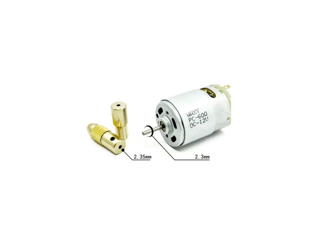 ست سه نظام پنج سر با قطر شافت 2.35mm و سایز مته 0.8mm تا 3mm