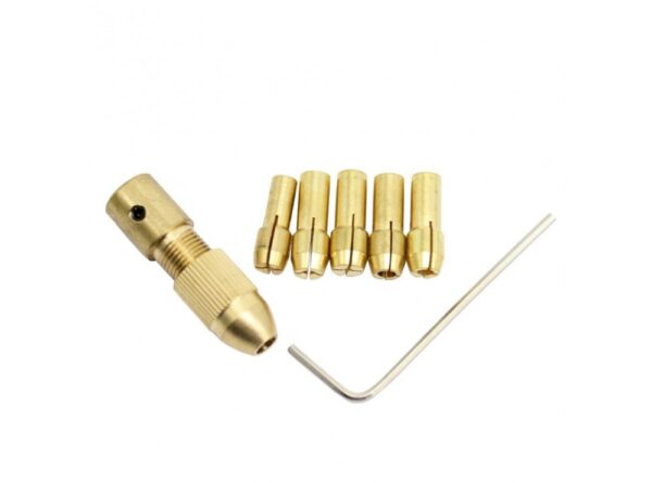 ست سه نظام پنج سر با قطر شافت 2.35mm و سایز مته 0.8mm تا 3mm