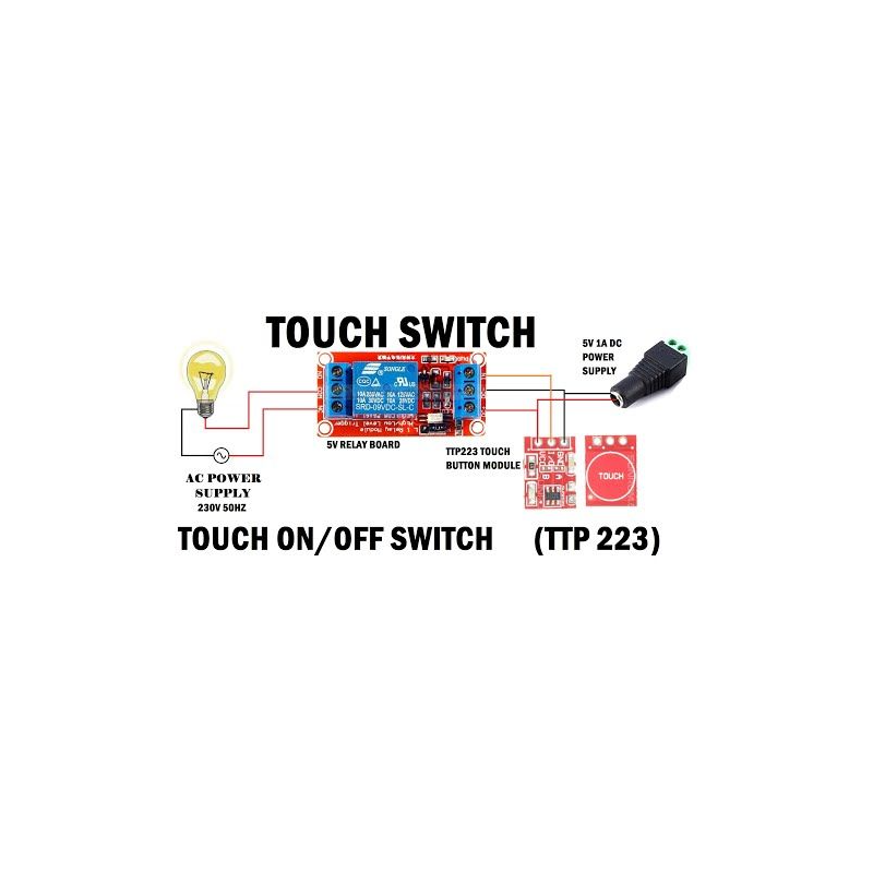 ماژول سنسور تاچ خازنی مینی مدل TTP223