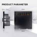 کلید چهار پل هوشمند TUYA مشکی دارای نمایشگر با ارتباط ZigBee مدل M8 PRO