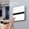 کلید چهار پل هوشمند TUYA مشکی دارای نمایشگر با ارتباط ZigBee مدل M8 PRO