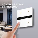 کلید چهار پل هوشمند TUYA مشکی دارای نمایشگر با ارتباط ZigBee مدل M8 PRO